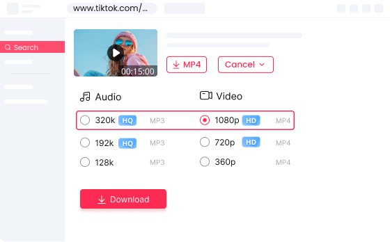 Baixe vídeos para MP4 e MP3 na melhor qualidade