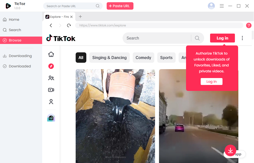 Mainkan TikTok tanpa aplikasi